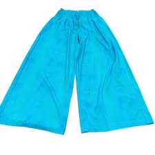 L&B BLUE WIDE LEG SMOCKED WAISTED PANTS 100 NWT SMALL