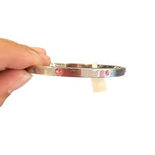 SILVER PINK RHINESTONE BRACELET 100