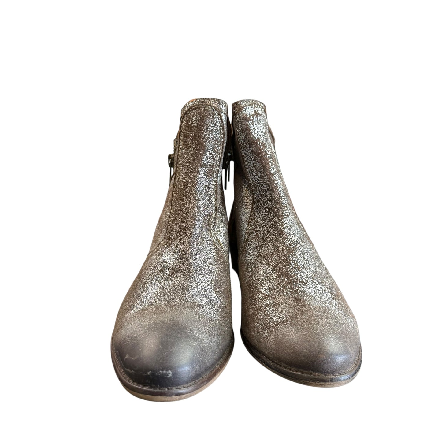 SEYCHELLES LUCKY PENNY PEWTER SILVER BOOTIES 100 SZ 7.5