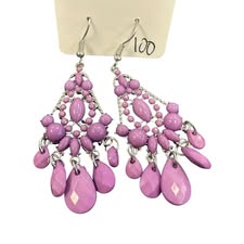 PURPLE CHANDELIER EARRINGS 100