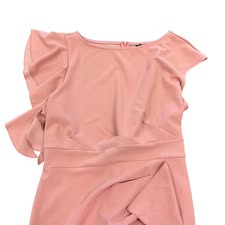 WOOSEA PINK FULL LENGTH RUFFLE DRESS 141 NWT XL