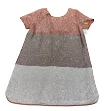 LIA SEQUINS COLOR-BLOCK DRESS 100 LARGE