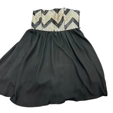 MY MICHELLE STRAPLESS SEQUINS CHIFFON DRESS 176 MEDIUM