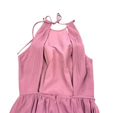 DUSTY PINK CHIFFON HIGH NECK FORMAL DRESS NWT SZ 8