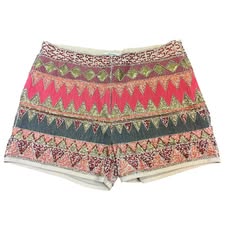 ESLEY BEADED SHORTS SIDE ZIPPER 158 NWT MEDIUM