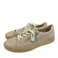 PAUL GREEN TAUPE SHIMMER SNEAKERS 220 Sz 9