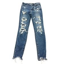AMERICAN EAGLE SUPER HI RISE JEGGING 196 Sz 0 SHORT