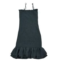 LOVE TREE BLACK SMOCKED DRESS 139 MEDIUM