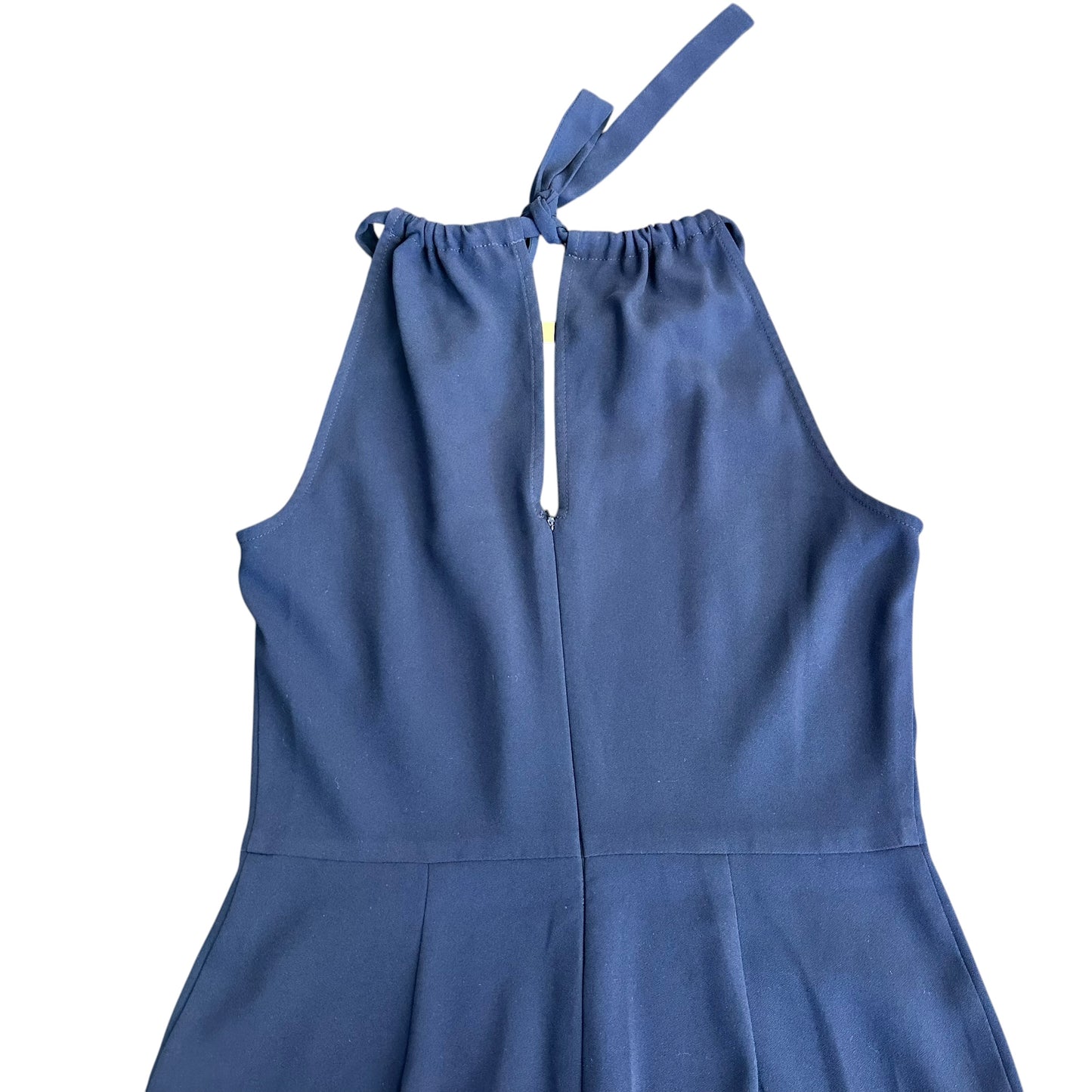 TRINA TURK NAVY WIDE LEG SLEEVELESS JUMPSUIT GOLD ACCENT 249 SZ 8