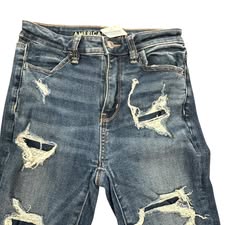 AMERICAN EAGLE SUPER HI RISE JEGGING 196 Sz 0 SHORT
