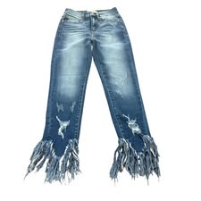 KANCAN SHREDDED HEM BLUE JEANS 44 SZ 3/25
