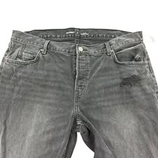 OLD NAVY BLACK JEANS HIGH RISE SLOUCHY TAPER 56 Sz 16