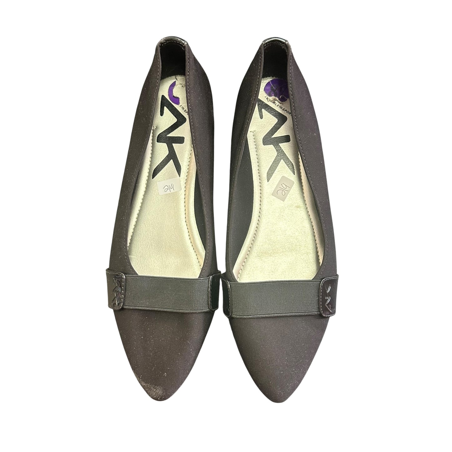ANNE KLEIN AK SPORT BLACK FLATS 219 SZ 8.5