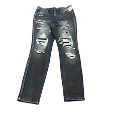 VERVET BLACK DISTRESSED JEANS 191 SZ 30