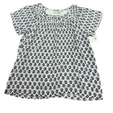 LOFT PINK NAVY FLORAL TOP 6 SMALL