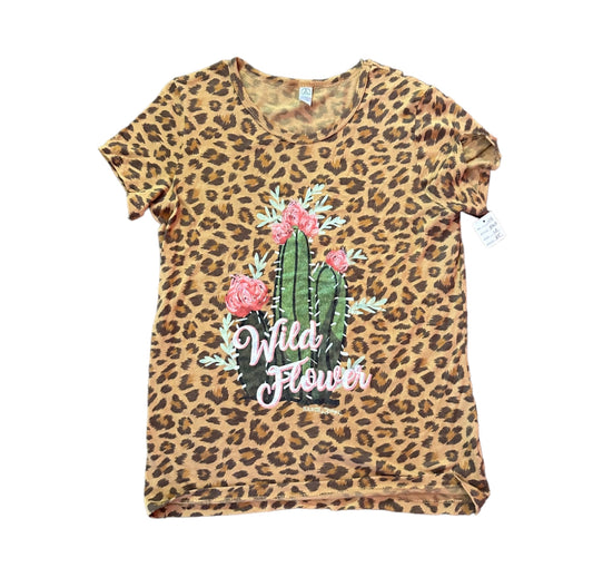 WILD FLOWER ANIMAL PRINT TEE - LARGE