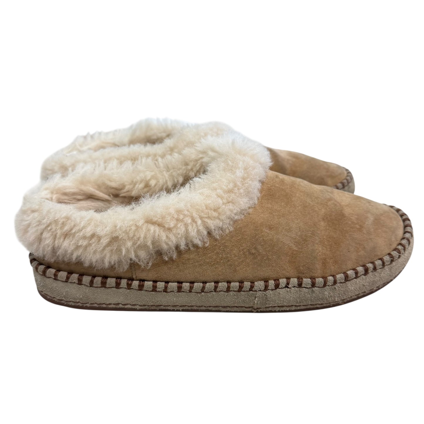 UGG SLIP ON TAN SHOES 219 SZ 10 WELL USED