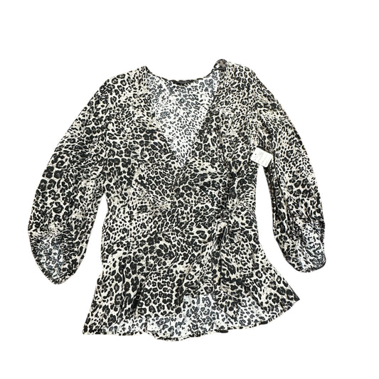 BANANA REPUBLIC ANIMAL PRINT BLOUSE 158 MEDIUM