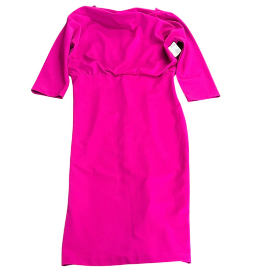 BADGLEY MISCHKA MAGENTA PINK SHEATH MIDI DRESS 249 LARGE