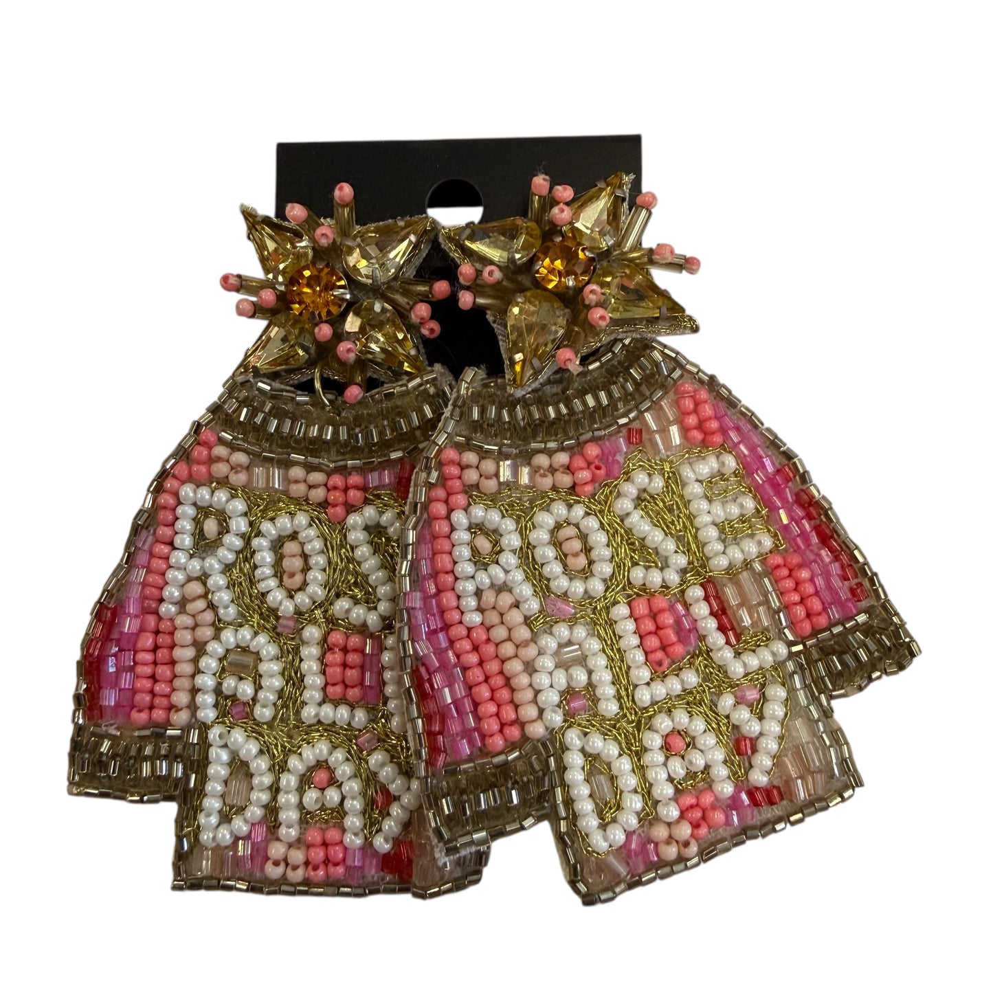 ROSE ALL DAY BEADED STATEMENT EARRINGS