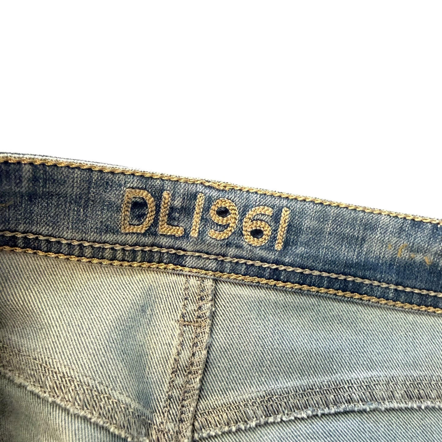 DL1961 BLUE DENIM JEANS TONI HIGH RISE CROP 249 SZ 30
