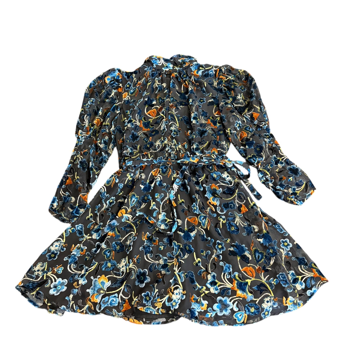 FRENCH CONNECTION VELOUR FLORAL BURNOUT DRESS 26 SZ 12