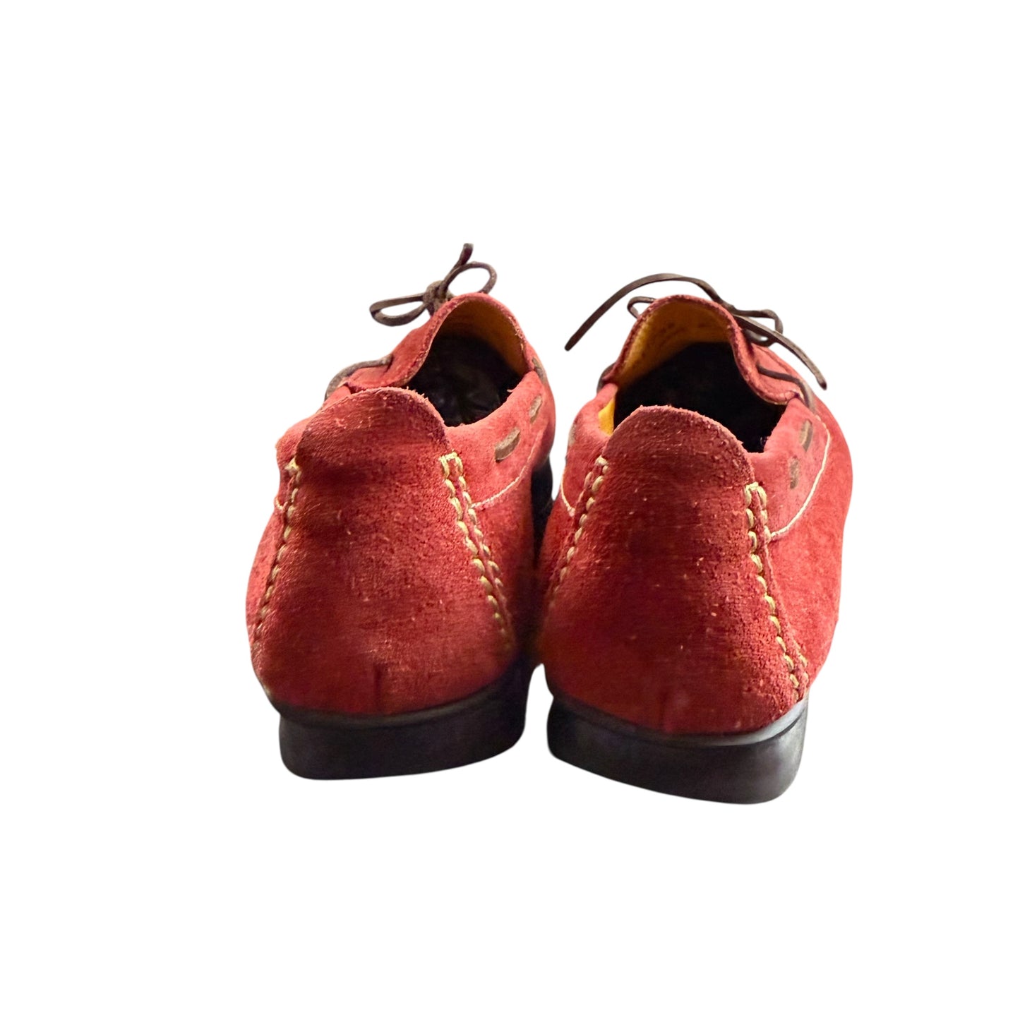 COLE HAAN RED SUEDE SLIP ON LOAFERS 258 Sz 8.5