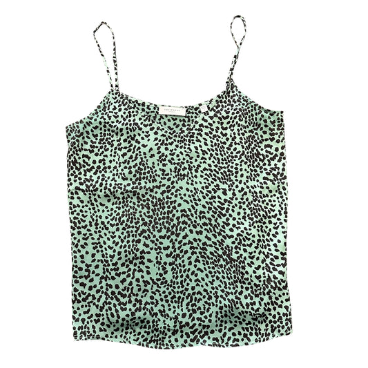 EQUIPMENT GREEN BLACK CAMISOLE 87 SMALL