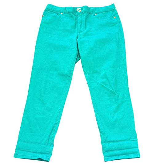 ANNE KLEIN SKINNY TEAL JEANS 169 SZ 14