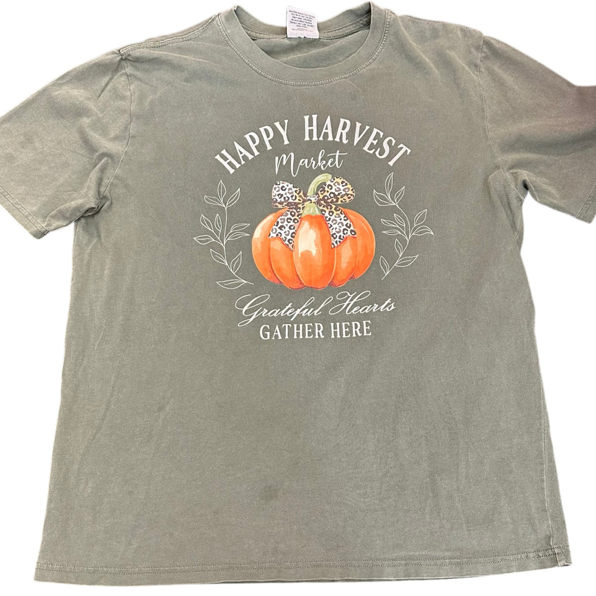 STATE OF MINE GREEN FALL PUMPKIN TSHIRT 289 MEDIUM