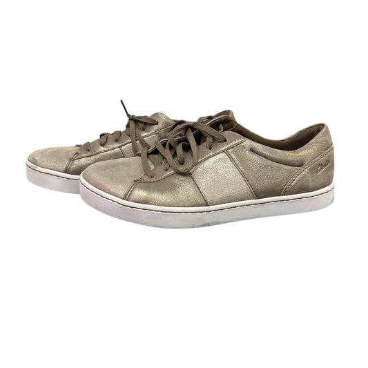 CLARKS PAWLEY RILEE LEATHER SNEAKERS BRONZE GRAY 56 SZ 10
