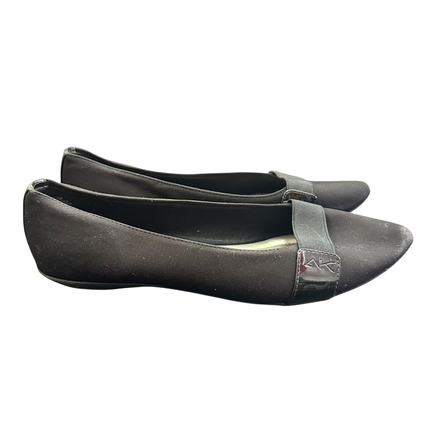 ANNE KLEIN AK SPORT BLACK FLATS 219 SZ 8.5