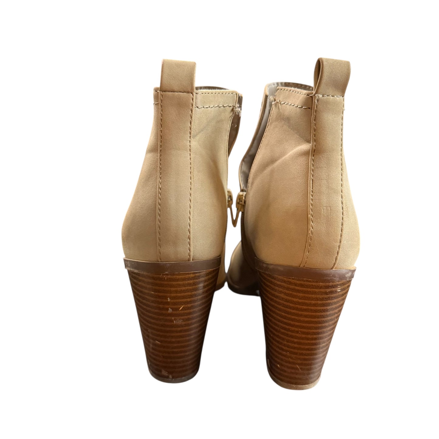 SODA BROWN TAUPE ANKLE BOOTIES 139 SZ 7