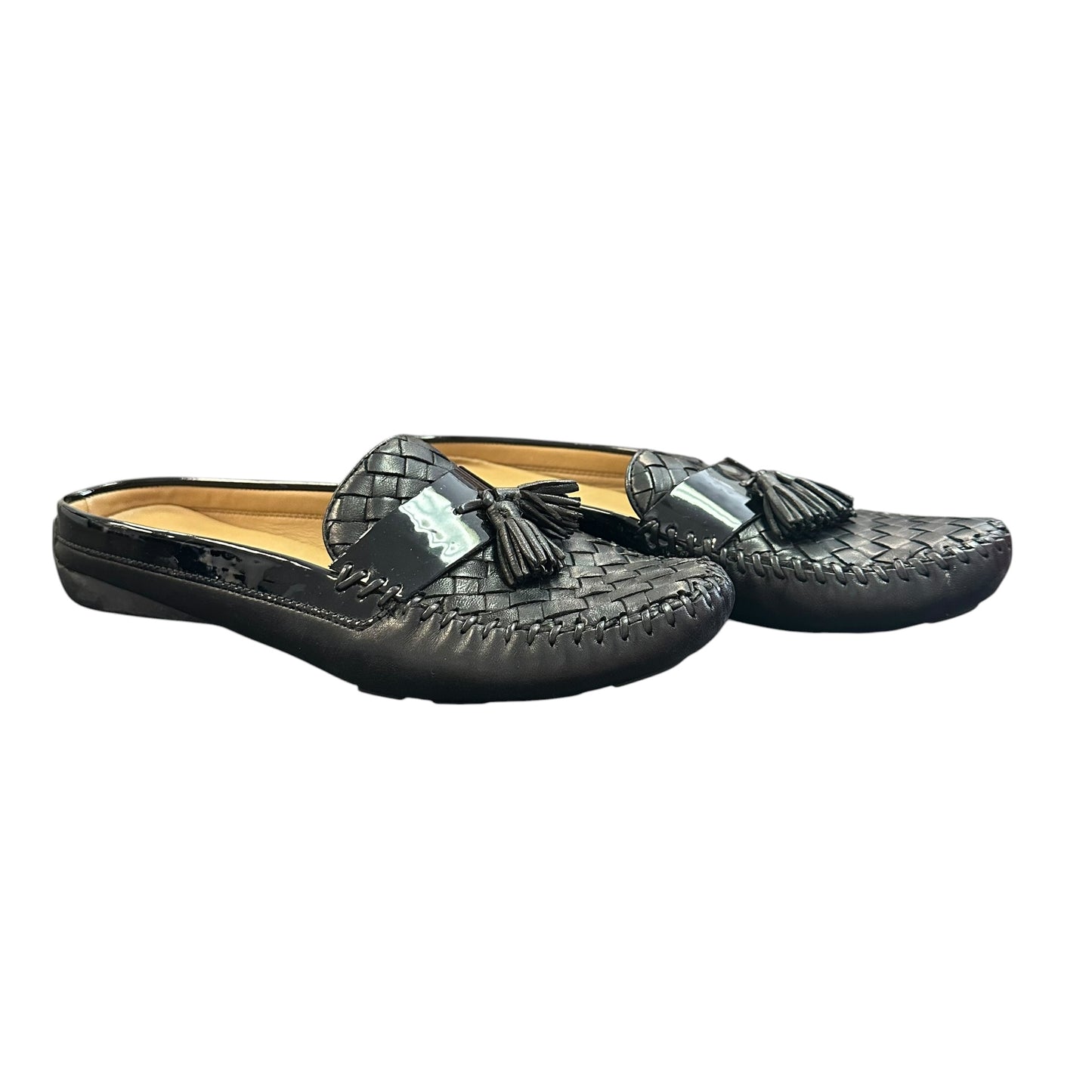 ROBERT ZUR PALOMA BLACK SLIP ON MULES SHOES 213 SZ 10