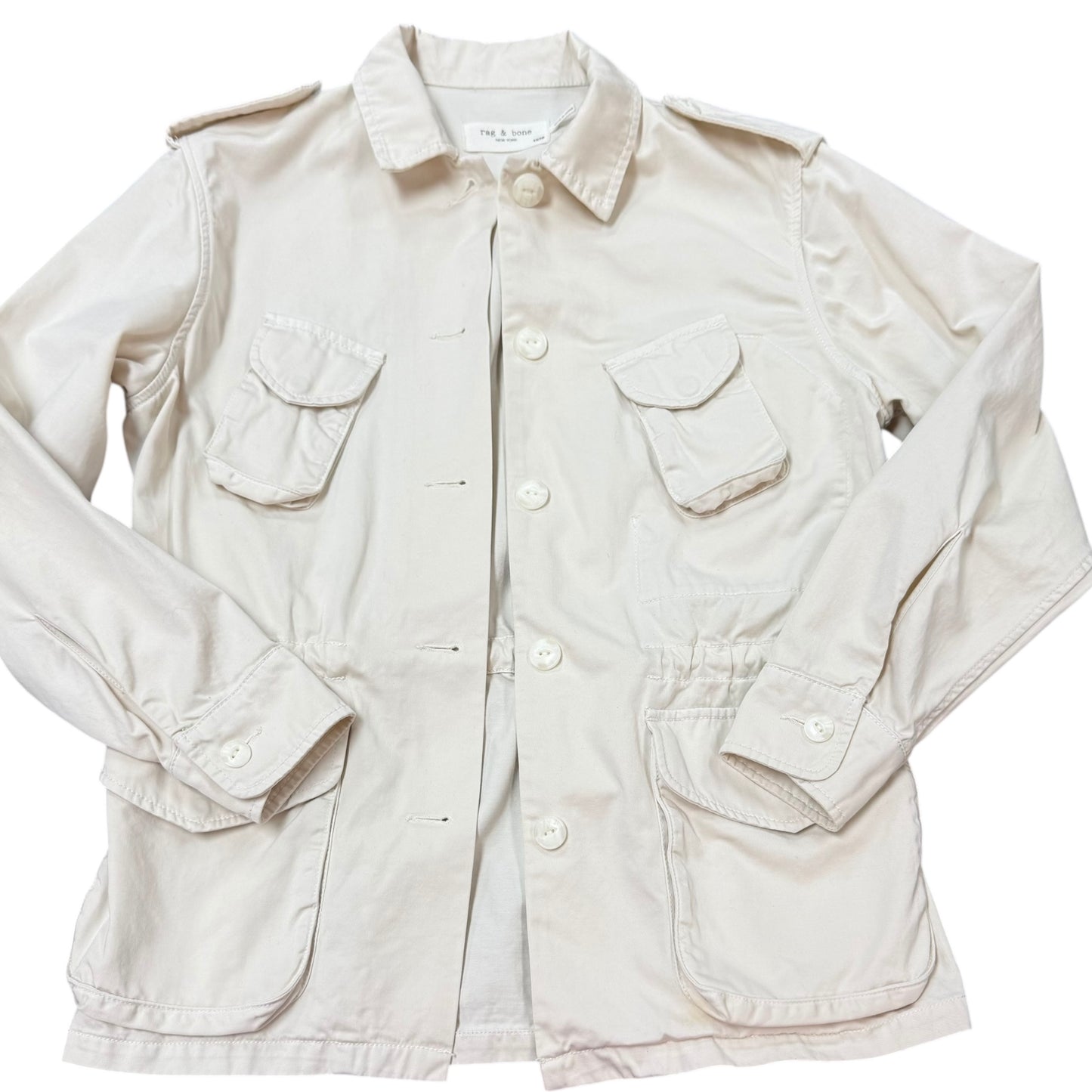RAG & BONE PHARA FIELD UTILITY JACKET OFF WHITE 100 XS