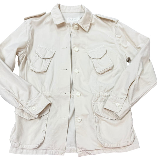RAG & BONE PHARA FIELD UTILITY JACKET OFF WHITE 100 XS