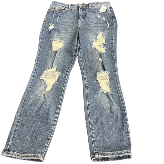 JUDY BLUE DENIM JEANS DISTRESSED HIGH WAISTED 244 SZ 11/30