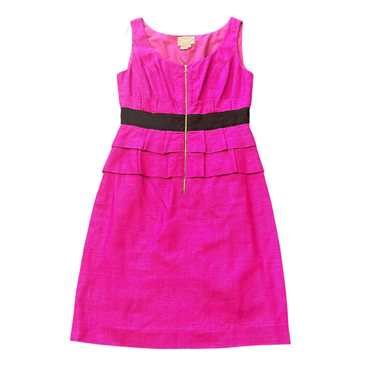 PHOEBE COURTURE PURPLE 100% SILK SHEATH DRESS SZ 6