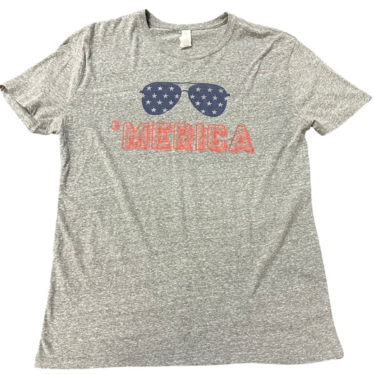 GRAY MERICA SHIRT W SUNGLASSES 100 LARGE