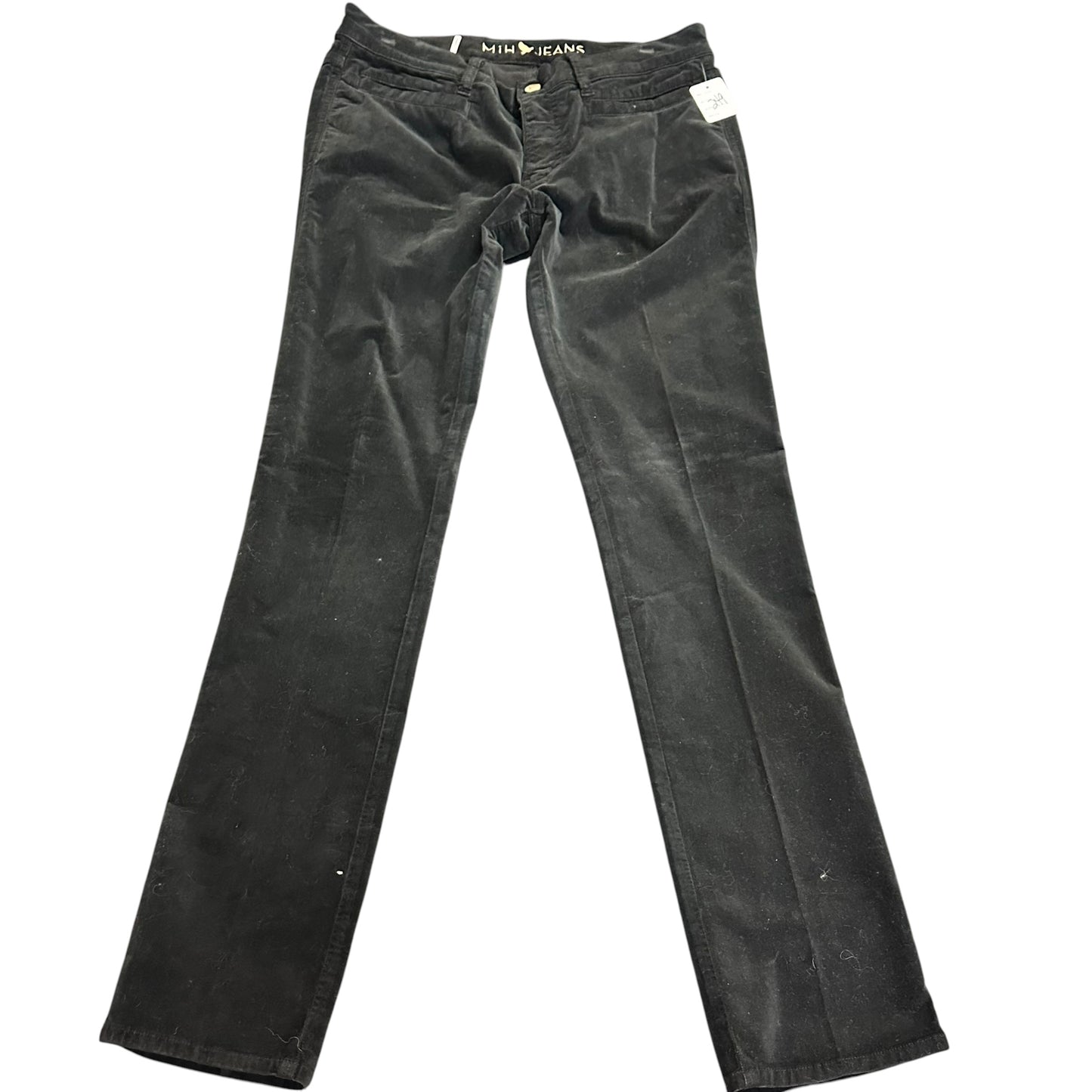 MIH JEAN BLACK VELVET PANTS 249 SZ 30