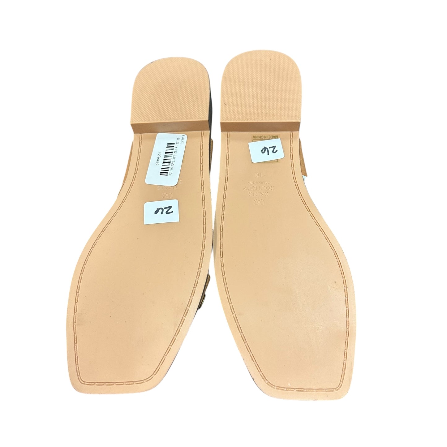 OASIS SOCIETY KYLIE TAN STUDDED SANDALS NEW YORK 26 SZ 10
