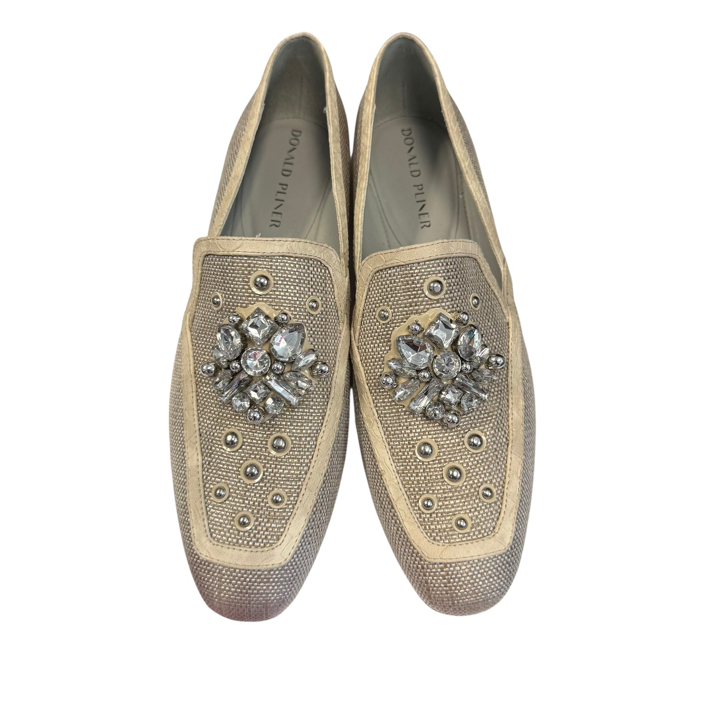 DONALD PLINER REZZA LOAFERS SQUARE TOO JEWELED 26 NEW SZ 10