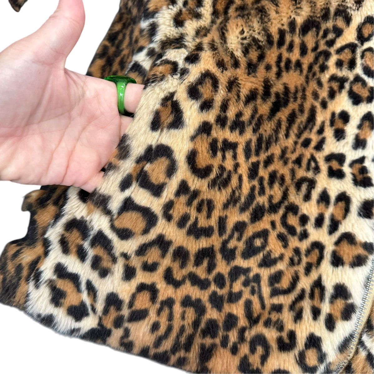 REBECCA MINKOFF ANIMAL FAUX FUR JACKET 289 SMALL