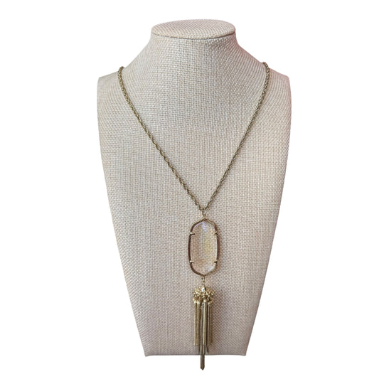 KENDRA SCOTT RAYNE CLEAR PENDANT NECKLACE W TASSEL 241
