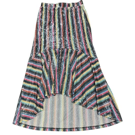 L&B SERAPE SEQUINS HIGH LOW SKIRT 26 NWT $45 MEDIUM