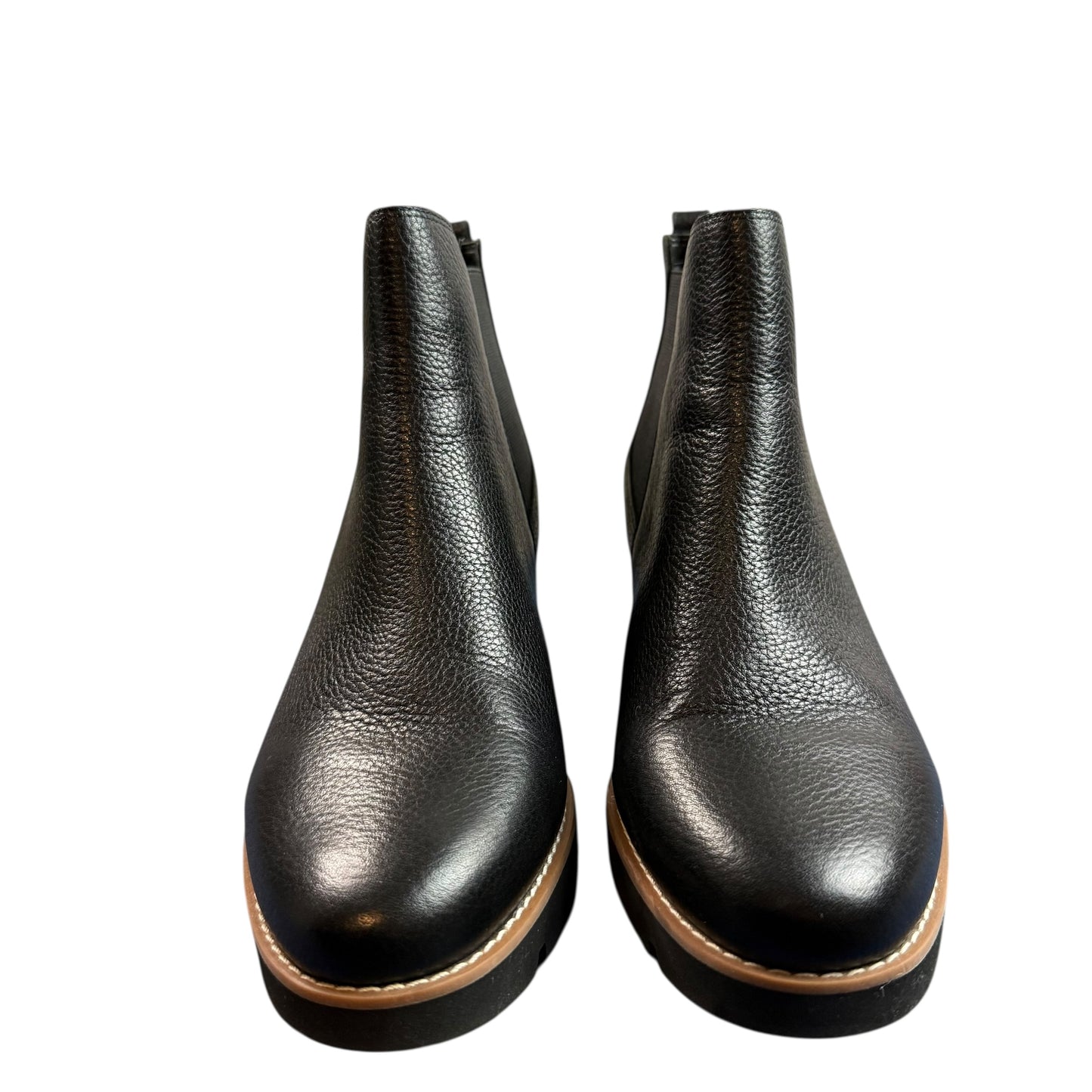 VIONIC ALISO WEDGE BOOTS BLACK LEATHER 235 SZ 8