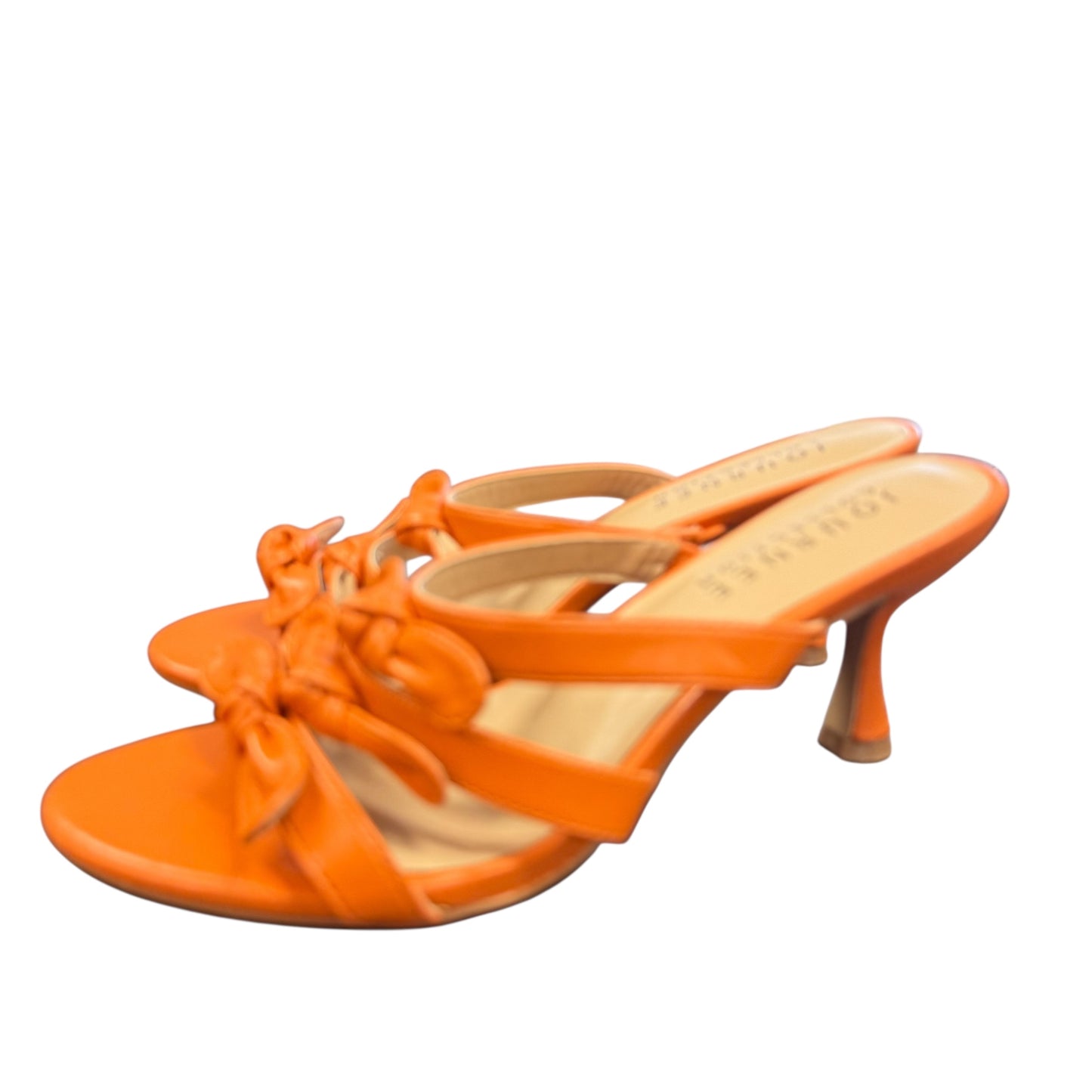 JOURNEE COLLECTION KRISTINA KITTEN ORANGE HEEL FAUX LEATHER NEW 201 SZ 8