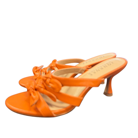 JOURNEE COLLECTION KRISTINA KITTEN ORANGE HEEL FAUX LEATHER NEW 201 SZ 8