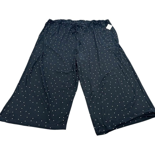 SECRET TREASURES BLACK WHITE POLKA DOT CROPPED PJ PANTS 85 3X