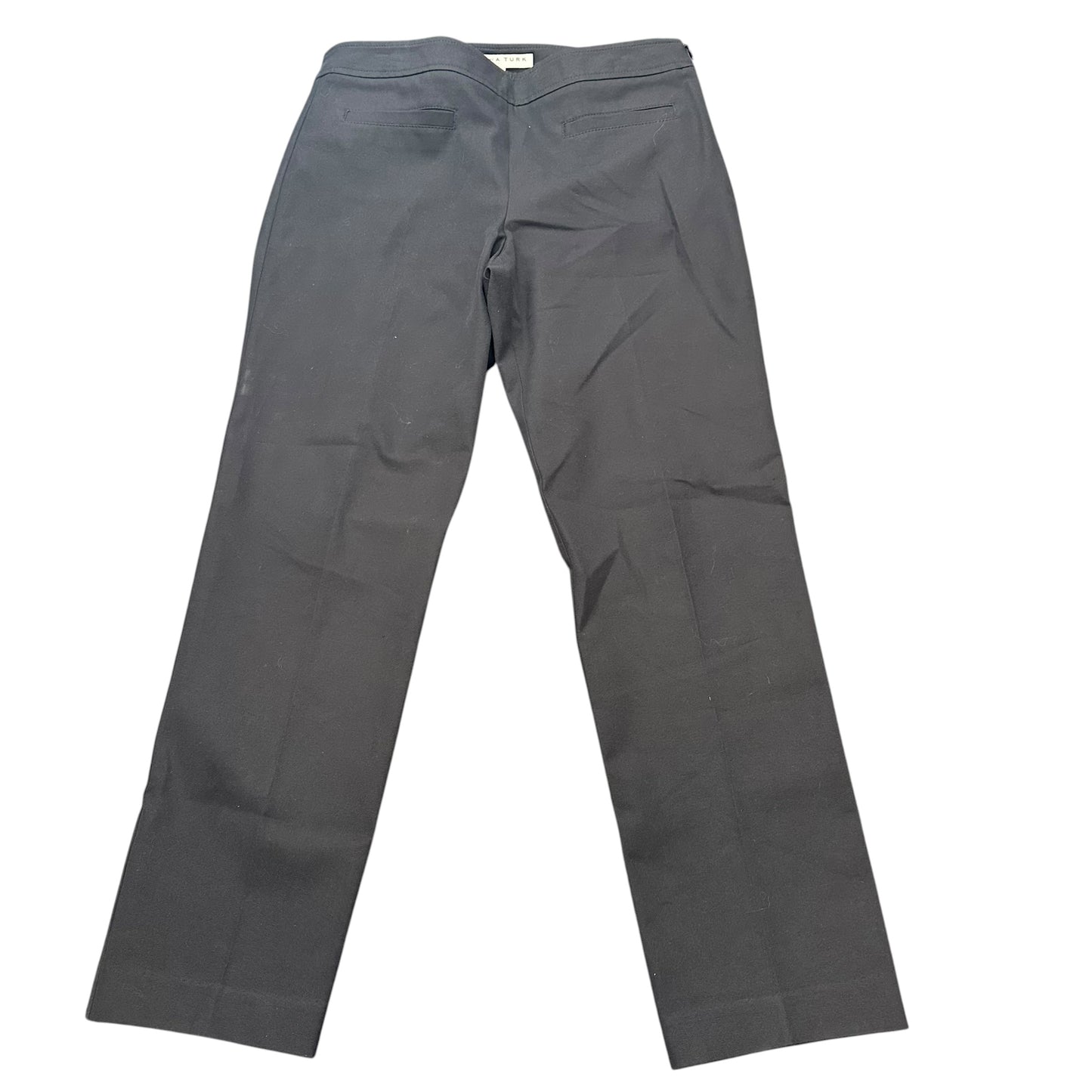 TRINA TURK BLACK TROUSERS SIDE ZIP 255 SZ 8